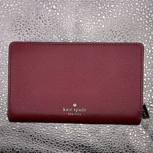 Kate Spade Maroon Leather Wallet